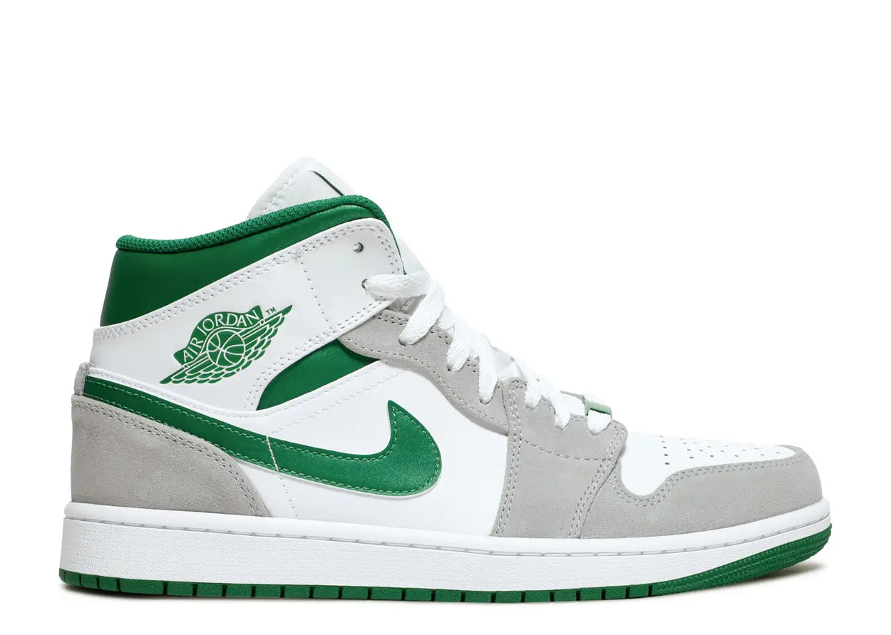 Jordan 1 Mid 'Grey Pine Green'